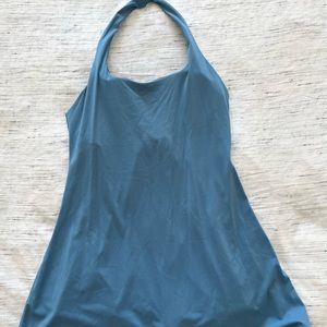 Gently used blue halter Halara exercise dress size L. Worn once